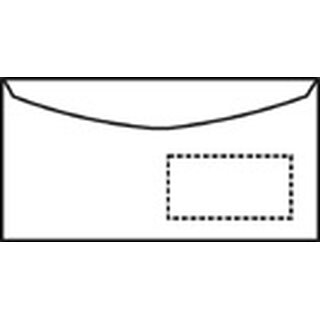 C6/5 Envelope, window, gummed, map inside, pack of 25